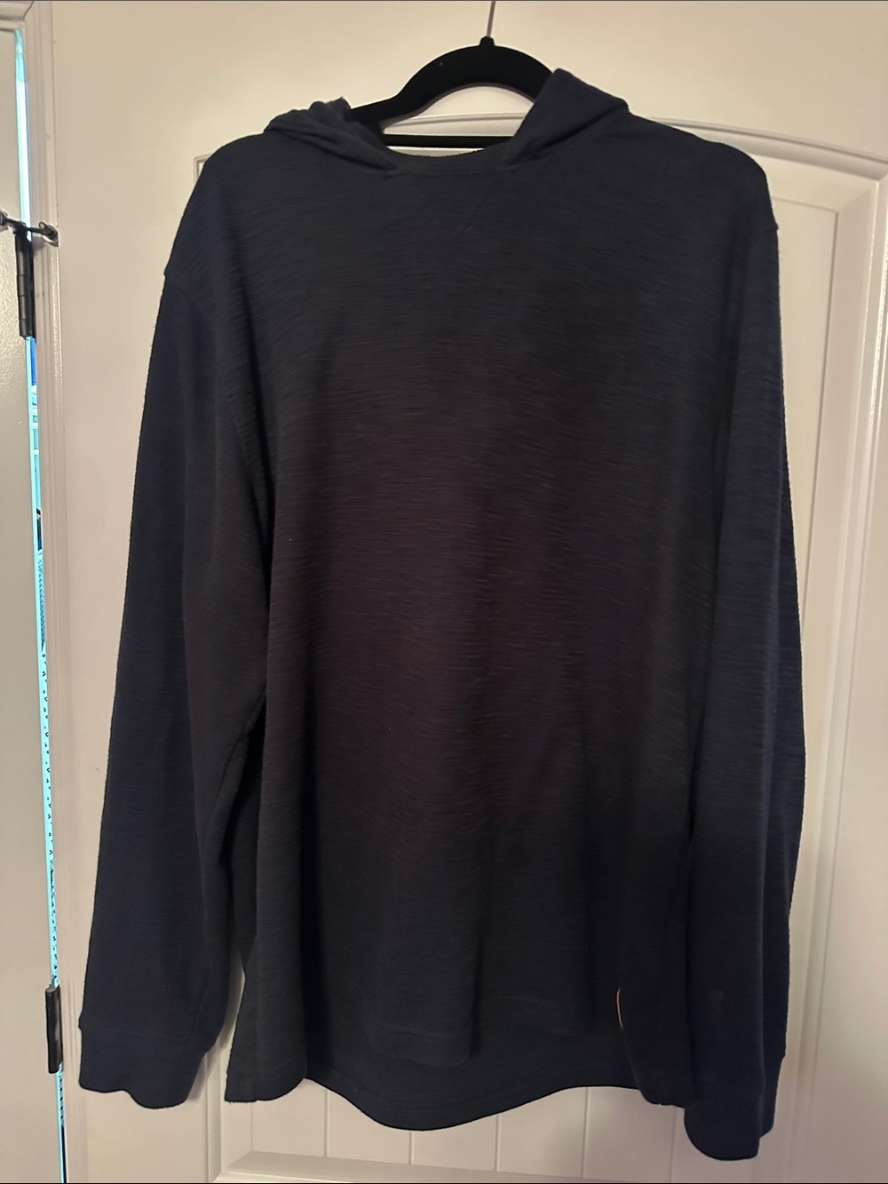 Linksoul Men's Hooded Long-Sleeve Shirt in Navy